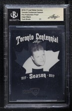 2016 Leaf Metal Pre-Production Proof Black Clear 1/1 Turk Broda #TCS-10 HOF 02v3