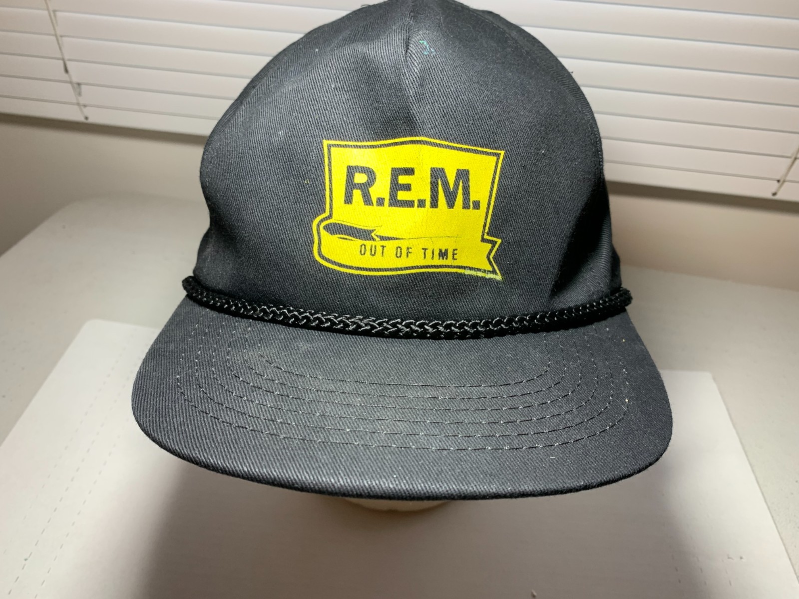 Vintage REM R.E.M. Out Of Time Baseball Hat 1991 Rare Snapback Cap