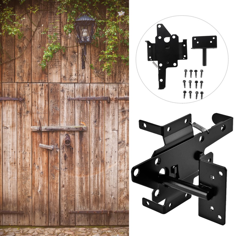 Quick Pin Door Bolt Travel Baby Automatic Latch Self-Locking Heavy Duty Gate