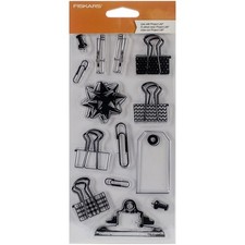 Fiskars 4 x 8 Inch Clear Stamps, Hip Clips 103890
