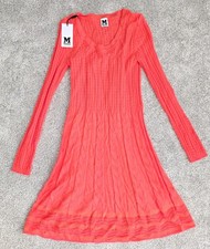 Missoni Dress Pink Orange Chevron Long Sleeve Womens Size 42 New Flawed