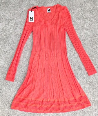 Missoni Dress Pink Orange Chevron Long Sleeve Womens Size 42 New Flawed | eBay Missoni Dress Pink Orange Chevron Long Sleeve Womens Size 42 New Flawed | eBay