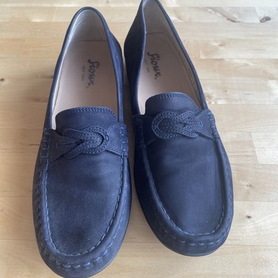 Sioux - Mokassin - Loafer - Slipper -Cosetta Gr. 7 - blau Velourleder ''sehr gut''