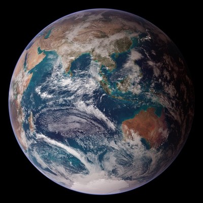 Blue Marble Earth Apollo 17 1972 Vintage NASA Photo Reprint Wall Art