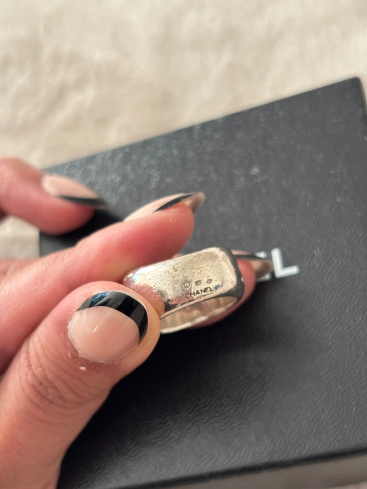 Chanel Silver Ring With Box & Authenticity Certificate - Image 3 of 4