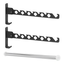 Folding coat rack for laying, 40cm rod black