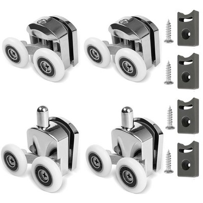 Shower Door Rollers Replacement 4 Pcs Zinc Alloy Wheels 23mm with Anti 4 