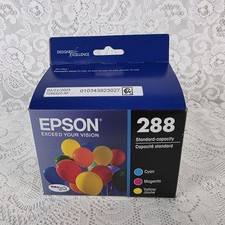 Epson 288 Cyan Magenta Yellow Ink Cartridges T288520 3-Pack Genuine New 12/2027