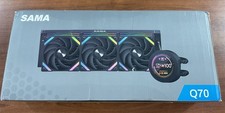 SAMA Q70 Black CPU Liquid Cooler, 360MM Liquid Water AIO CPU Cooler with 2.8" LC