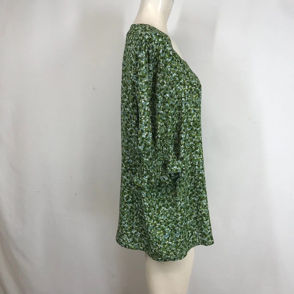 Jones Нью-Йорк плюс размер 1 X зеленый цветочный печать V шеи 3/4 рукав платье - Изображение 4 из 4