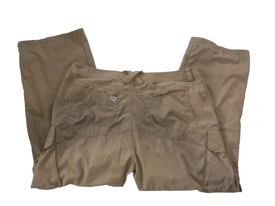 Pantalones cargo Under Armour ajuste regular 38X30 marrón varios bolsillos cremallera desmontables Foto 3 de 4