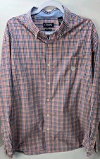 Chaps Ralph Lauren XXL Easy Care Plaid Logo Button Up Oxford Lightweight