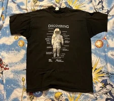 Vintage T-Shirt Mens Astronaut 1846-1996 150 Smithsonian Discovery XL Single Sti