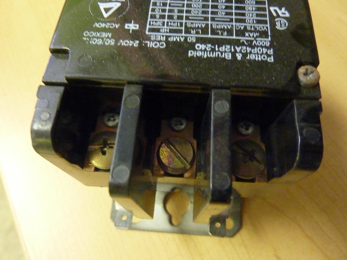 Contacteur Potter & Brumfield P40P42A12P1-24 - 24V 50A 600V AC - Occasion Fonctionnel