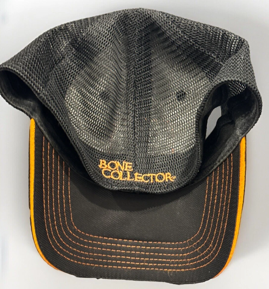 Bone Collector Black Hunting Flex Mesh Large Hat Deer Logo Orange Accents - Image 3 of 4