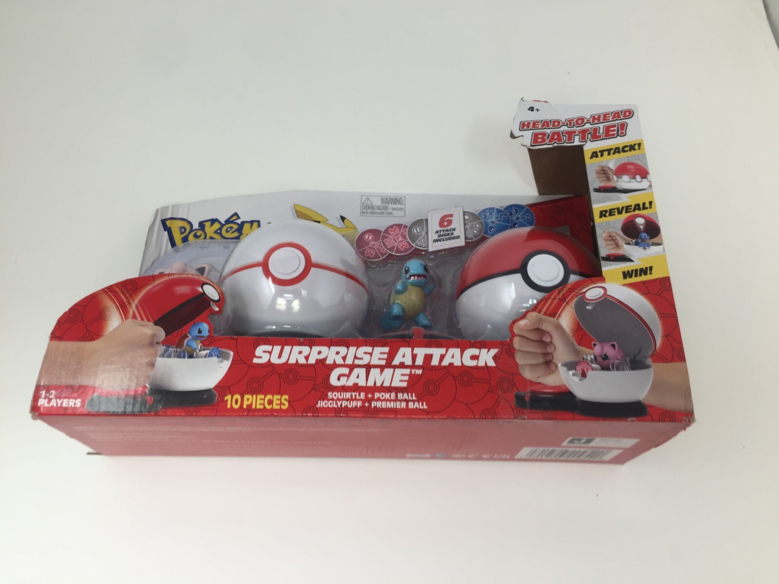 Pokemon Surprise Attack Game Poke Ball Premier (Squirtle vs Jigglypuff) Box  Wear 191726409540 | eBay