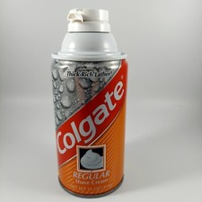 Colgate Regular Shaving Cream 11 oz Shave Foam Orange Can Vintage Discontinued