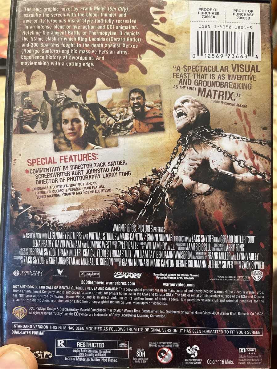 300 (Full Screen Edition) - DVD - GOOD 12569736634| eBay