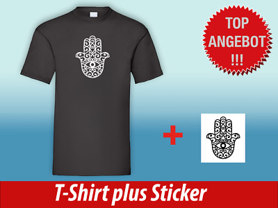 Hamsa Hand T-Shirt Kurzarm Shirt F.O.L plus Sticker gratis Top Angebot!