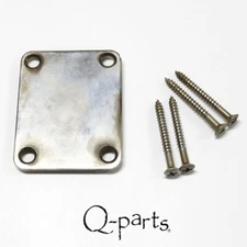 NEW Q-Parts Aged Collection '60s Style 4-Bolt Neckplate, AGED NICKEL, #STD516