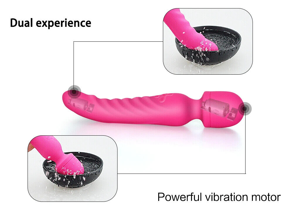 Silikon Dual-End Massagegerät Vibrator Heizmodell Vibratoren für Frauen sie