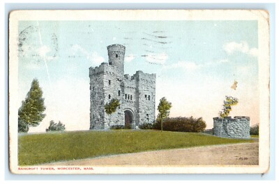 Bancroft Tower Worcester MA Massachusetts Postcard (CT19)