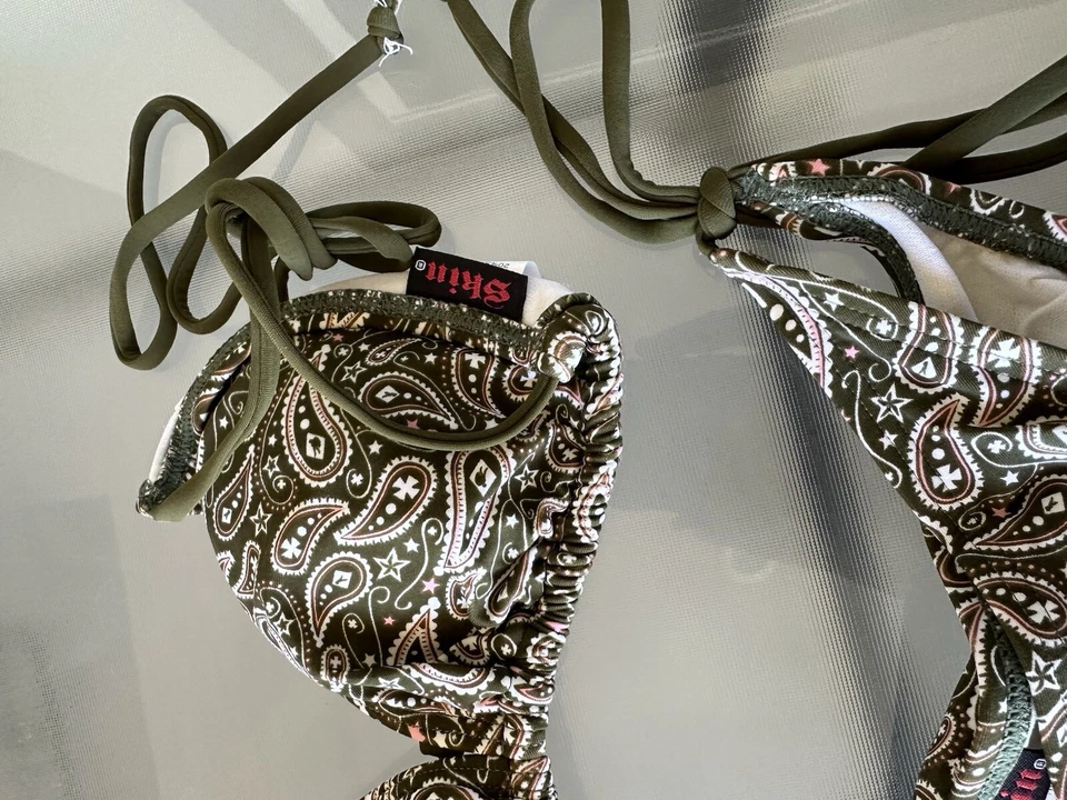 Skin Industries Bandana Bikini Tops And Buttoms Brand New Women Size M - Image 3 of 4