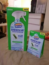 New SCRUBBING BUBBLES DISSOLVE CONCENTRATED POD Bottle & BATHROOM REFILLS 1 BOX
