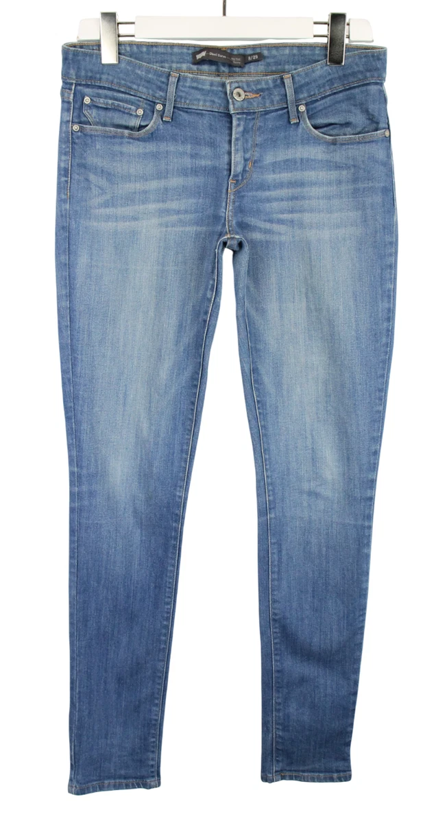 LEVI'S DEMI CURVE Modern Rise Skinny Femmes Jeans W29 L32 Décoloré