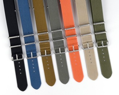 18 | 20 | 22 mm Nato Strap Uhrenarmband Premium Ribbed Nylon Durchzugsband