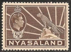 Nyasaland Protectorate #54A (A6) VF MNH - 1942 1/2p George VI and Leopard
