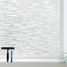 Volcanics Window Privacy Film with Installation Tools, Frosted Glass Window F...