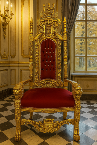 Casa Padrino Barock Thron Sessel Mit Glitzersteinen Bordeaux Rot / Gold MöBel-image