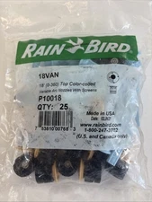 25 Pack Rain Bird 18VAN 18' 0-360° Adjustable Variable Spray Sprinkler Nozzle