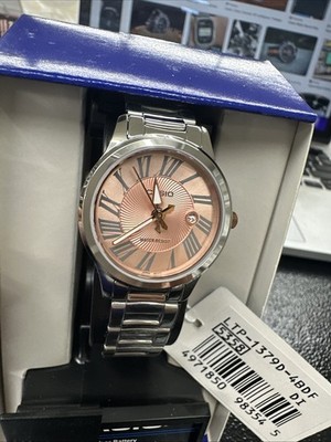 Casio LTP-1379D-4B Ladies Rose Gold Dial Stainless Steel Watch
