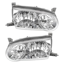 Pair Headlights For Toyota Corolla Le Sedan 1.8l 01 2002 By To2503133 To2502133