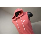 Under Armour Sleeveless Hoodie Mens Medium Salmon Pink Athletic Pullover EUC