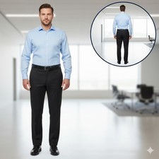 Tommy Hilfiger Traveler Mens Pants Black Flat Front Size 38x29 NWT