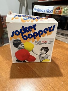 Vintage 1976 SOCKER BOPPER Inflatable Boxing Green Vinyl In Box