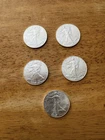 American Silver Eagle Lot Of (5) 1oz. Uncirculated Coins 2025