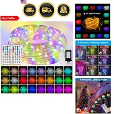 Outdoor Rope Light 100ft  Waterproof Color Changing String Lights RGB