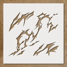 Abstract Jagged Shapes Wall Art Reusable Plastic Stencil - StencilAir