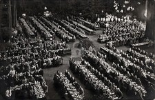 Bohemian Grove Monte Rio CA California Comedor RPPC Postal COPIA
