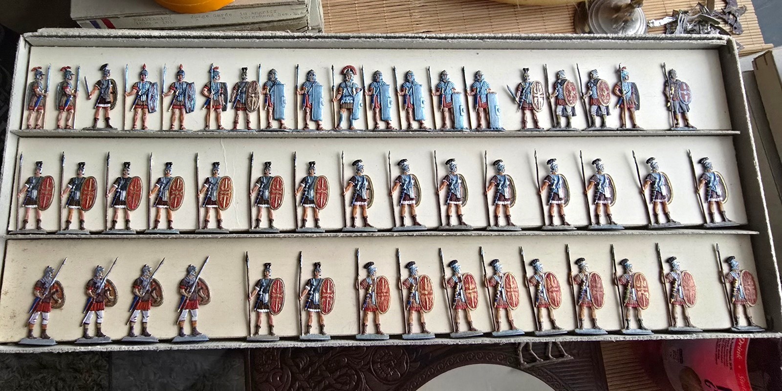 Römische Legionäre – Antike Zinnfiguren (Handbemalt) – 49 Stück – Hohrath