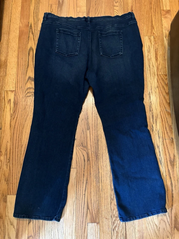 DG2 by Diane Gilman Jeans 24 WT Stretch Denim Bootcut Dark Blue - Image 4 of 4