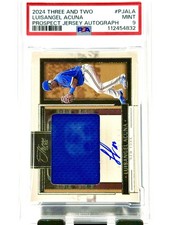 2024 Panini Three and Two Luisangel Acuna Jerseys Autographs PSA 9 #/99
