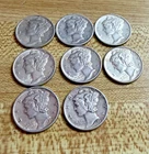 (8) Mercury Dimes AU-UNC 1939 D 1940 1941 1942 1943 D 1944 D 1945 F, P&D Silver