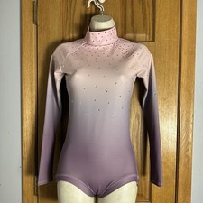 The Line Up Lavender Ombre Rhinestone Embellished Leotard Dance Costume SA