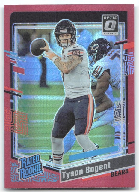 Tyson Bagent RC 2023 Donruss Optic Red Hyper Bears