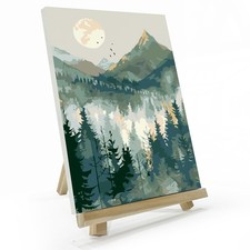 Mountain Paint by Number for Adults, Paint by Numbers Kit for Adults with Fra...